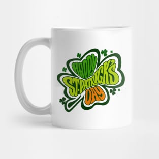 Happy Saint Patrick's Day Four Leaf Clovers Art Mug